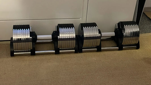 Chrome Adjustable Dumbbell Set 2kg(5lb) or 4kg(9lb) Increase Max 45kg(100lb) Home Fitness Pair Dumbbells