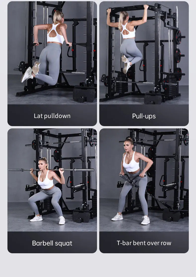 Smith Machine Comprehensive Training Power Rack Professional Multifunctional Fitness Equipment Exercise Multifunctional