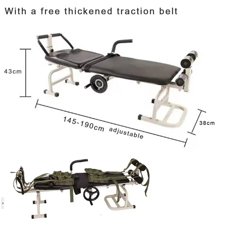 Medical Multifunctional Portable Cervical Lumbar Traction Bed Spine Back Stretch Therapy Massage Bed Home Use