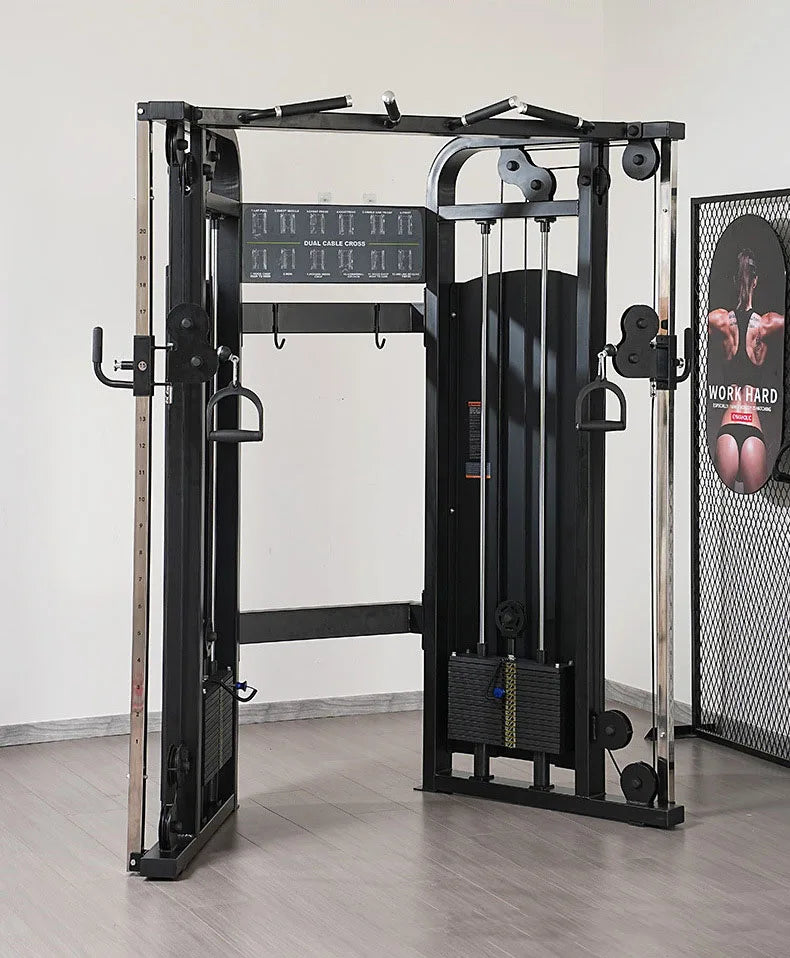 Commercial Dual Cable Crossover Machine Functional Trainer Home Gym Fitness Equipment For Full Body Workout