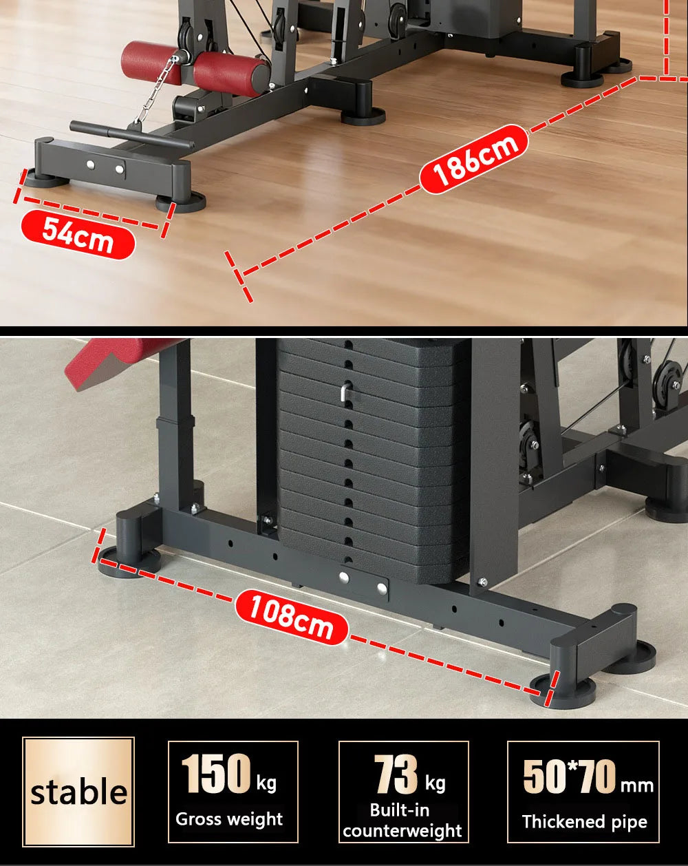Multi-Function Home Gym Station - Full Body Strength Training Equipment