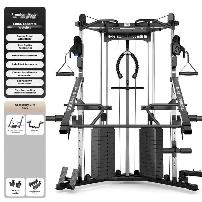 FTS Glide Dual Cable Functional Trainer Cable Crossover Pulley Machine Fitness Body Building Home Gym Training Equipment