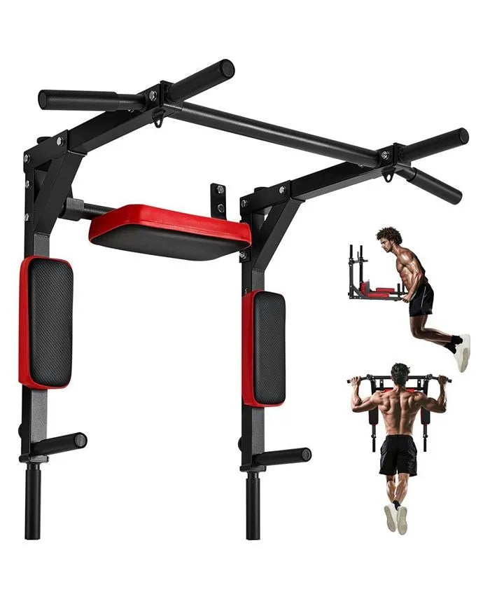 Multifunctional Dip Station with Push Up Bars - Home Gym Parallel Bars for Calisthenics, Pull-Ups, Dips, Core Training