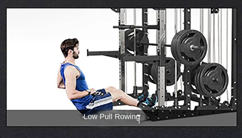 Multi-Function Smith Machine Home Gym Smith Rack Cable Crossover Fly Station Squat Bench Press Weight Lifting Fitness Equipment