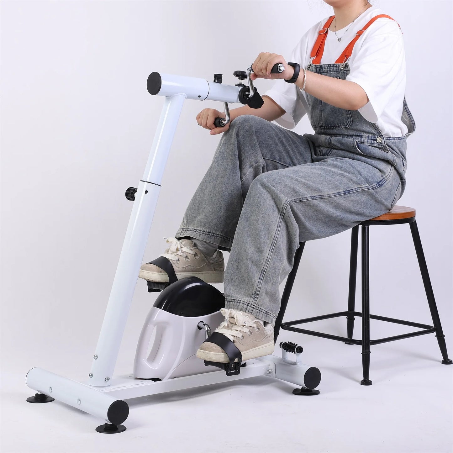 Adjustable Arm & Leg Exercise Bike, Upper and Lower Limb Rehabilitation Trainer, Home Fitness Pedal Exerciser for Elderly, Disab