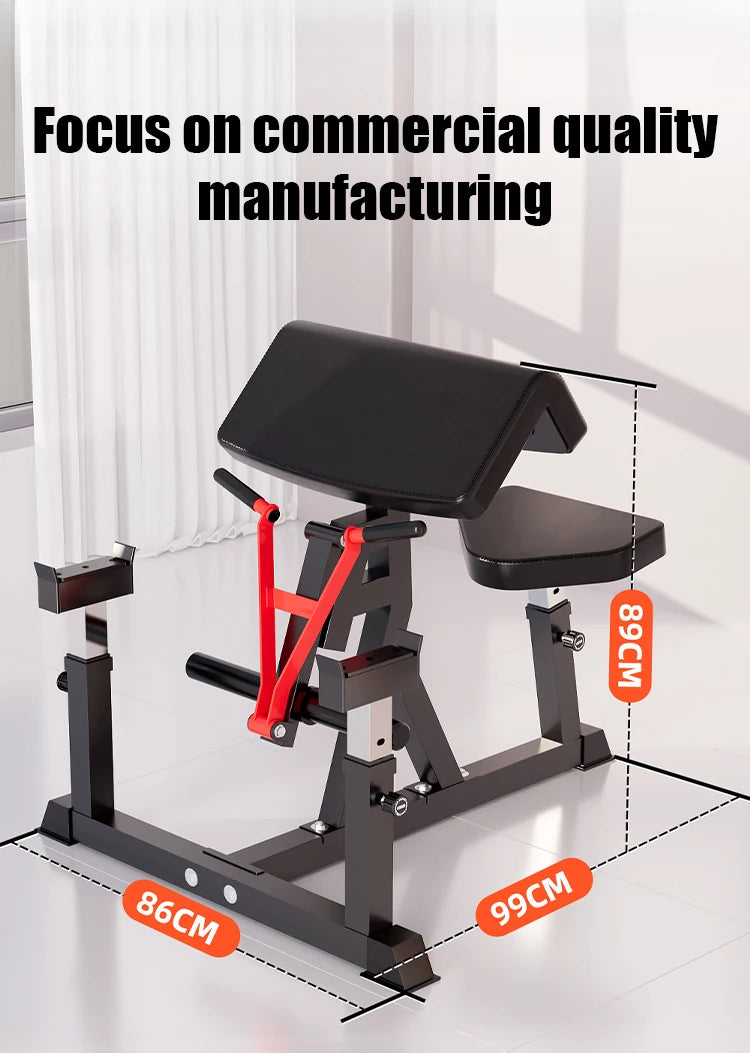 3 in 1 Preacher Curl Machine Bicep Tricep Workout Station Barbell Dumbbell Training Equipment Home Gym Strength Fitness Machine