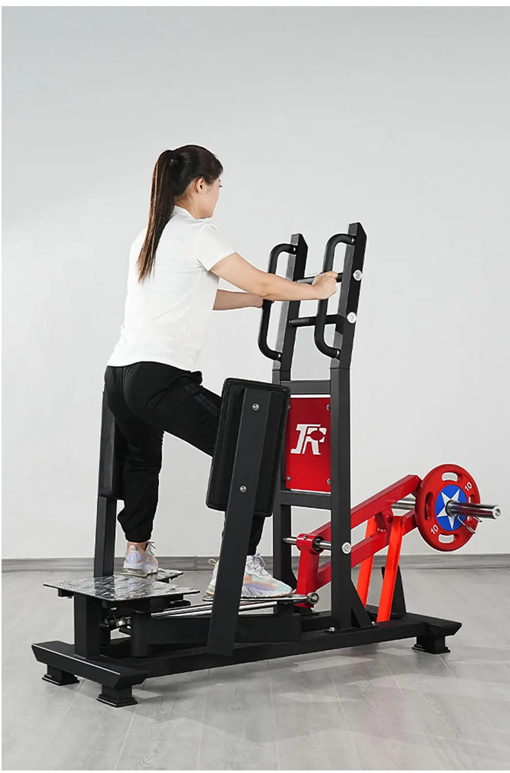 Hip Thrust Machine, Heavy Duty Glute Trainer with Weight Plate Loading, for Home Gym & Commercial Studio