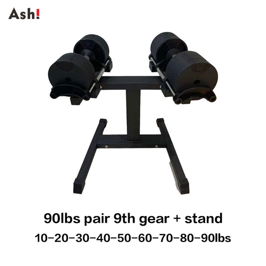 Adjustable Dumbbell 90lbs Dumbbells Pair and Stand