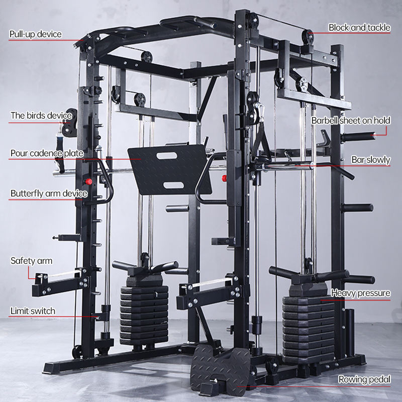 Equipo de fitness multifuncional profesional Power Rack Máquina Smith multifuncional para ejercicios