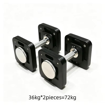 Adjustable square dumbbells, 1kg adjustable quick-lock dumbbells, non-slip handles, home gym strength training equipment.