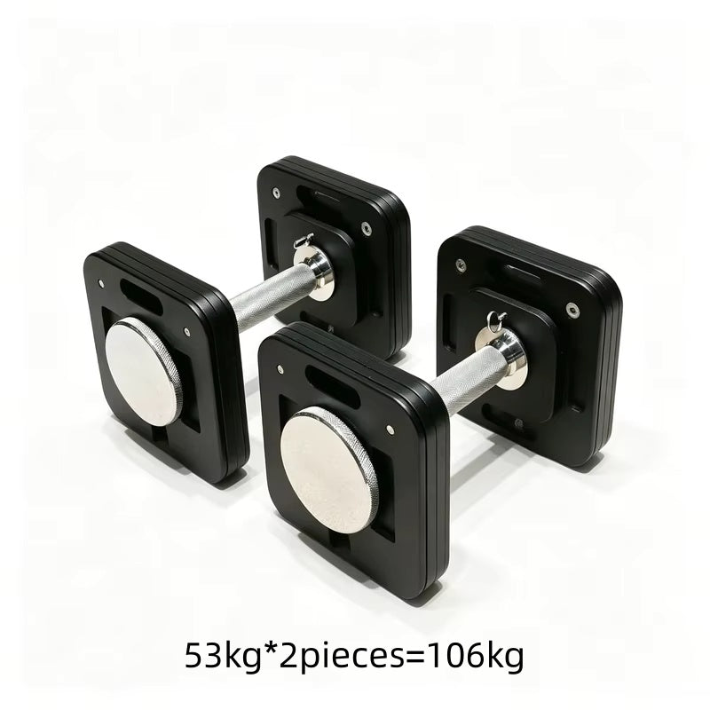 Adjustable square dumbbells, 1kg adjustable quick-lock dumbbells, non-slip handles, home gym strength training equipment.