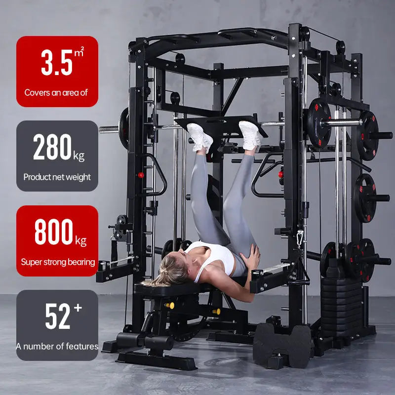 Smith Machine Comprehensive Training Power Rack Professional Multifunctional Fitness Equipment Exercise Multifunctional