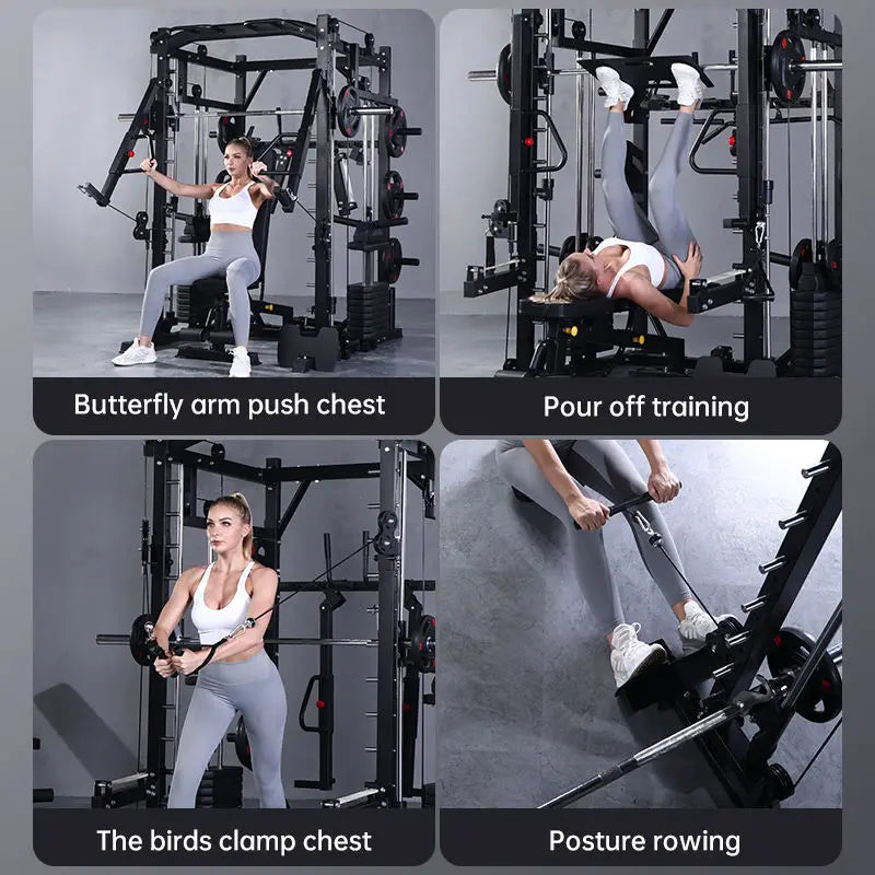 Smith Machine Comprehensive Training Power Rack Professional Multifunctional Fitness Equipment Exercise Multifunctional