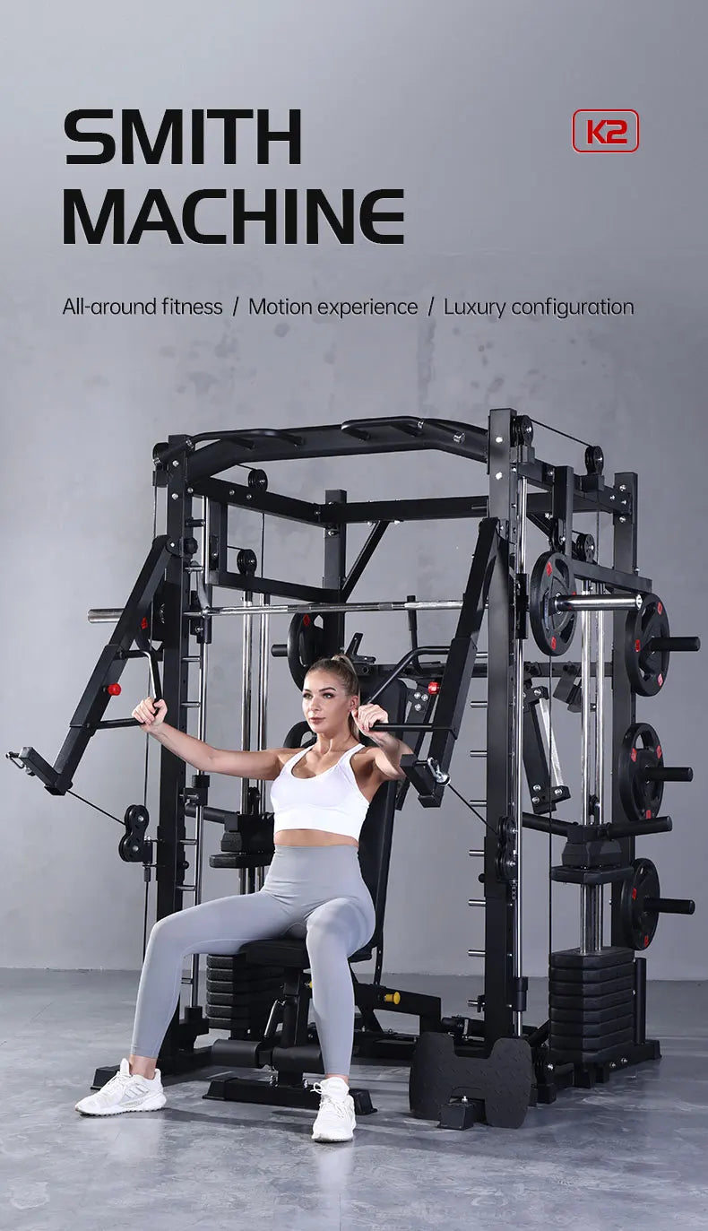 Smith Machine Comprehensive Training Power Rack Professional Multifunctional Fitness Equipment Exercise Multifunctional