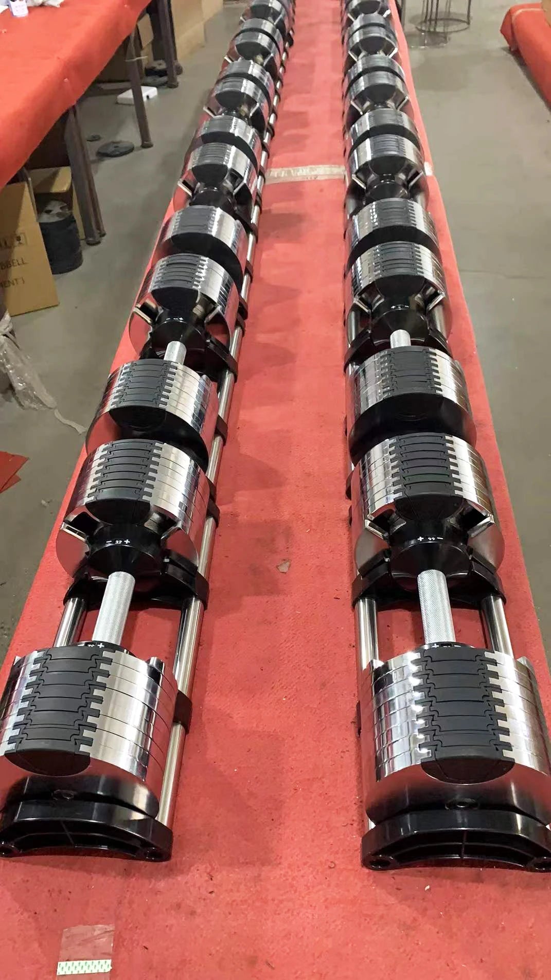 Chrome Adjustable Dumbbell Set 2kg(5lb) or 4kg(9lb) Increase Max 45kg(100lb) Home Fitness Pair Dumbbells