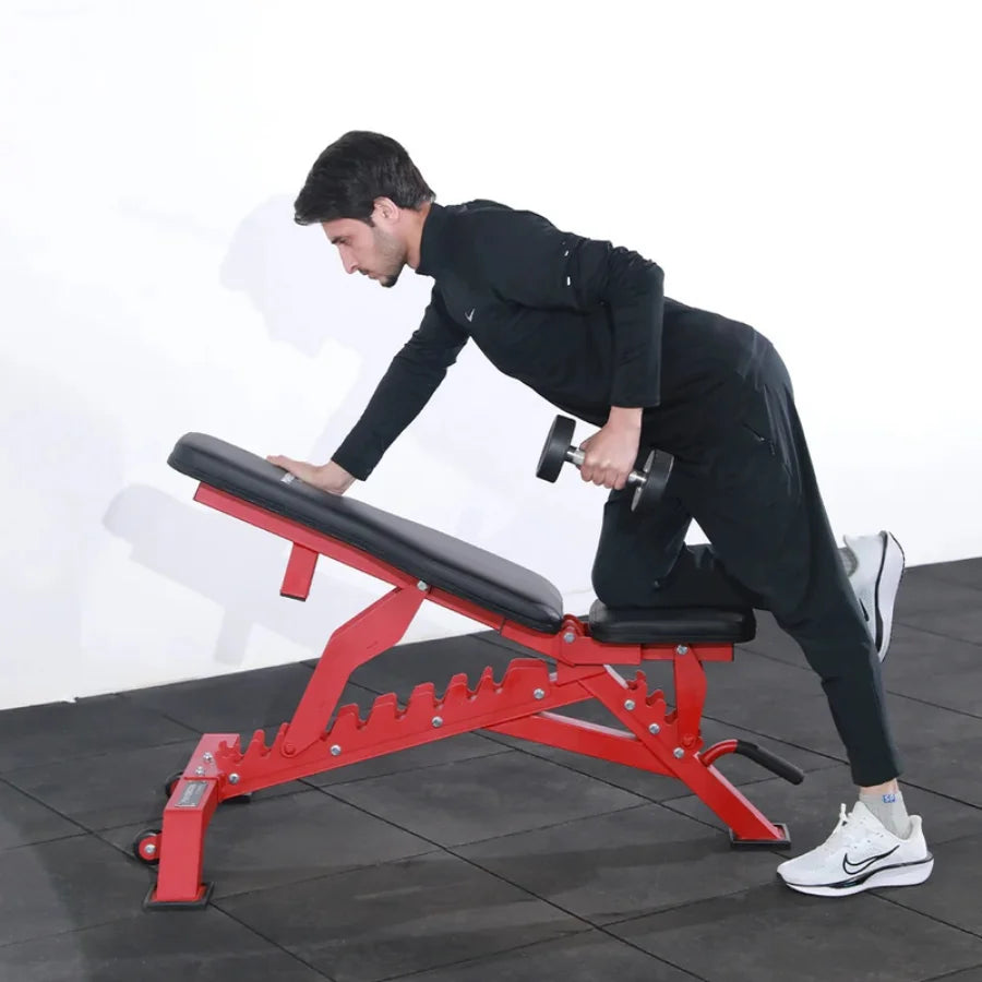 Heavy Duty Adjustable Weight Bench Multifunctional Incline Decline Dumbbell Press Sit Up Fitness Equipment for Home Gym