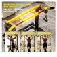 Foldable Free Standing Pull Up Bar Station, Multi-Function Home Gym Dip Station, Adjustable Height Chin Up Bar for Adults Kids