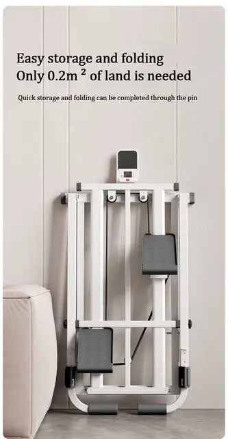 Foldable Vertical Stair Climber Machine with Handrail Digital Display for Home Gym Full Body Cardio Workout Fitness Equipment
