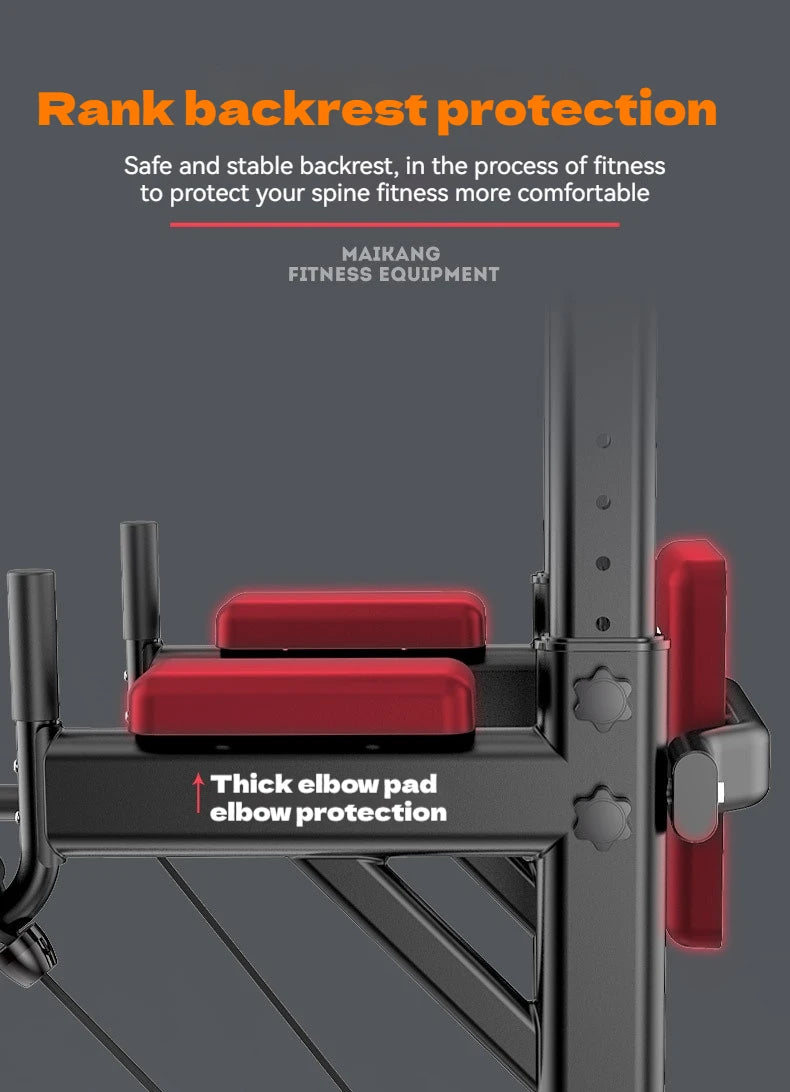 Multifunctional Free Standing Pull Up Bar Station, Space-Saving Power Tower for Home Gym, for Adults & Kids Strength Training