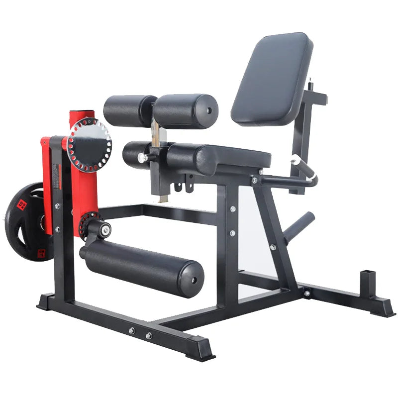Leg Extension & Curl Machine, Plate Loaded 2-in-1 Leg Exercise Machine, Home Gym Quad & Hamstring Workout Equipment
