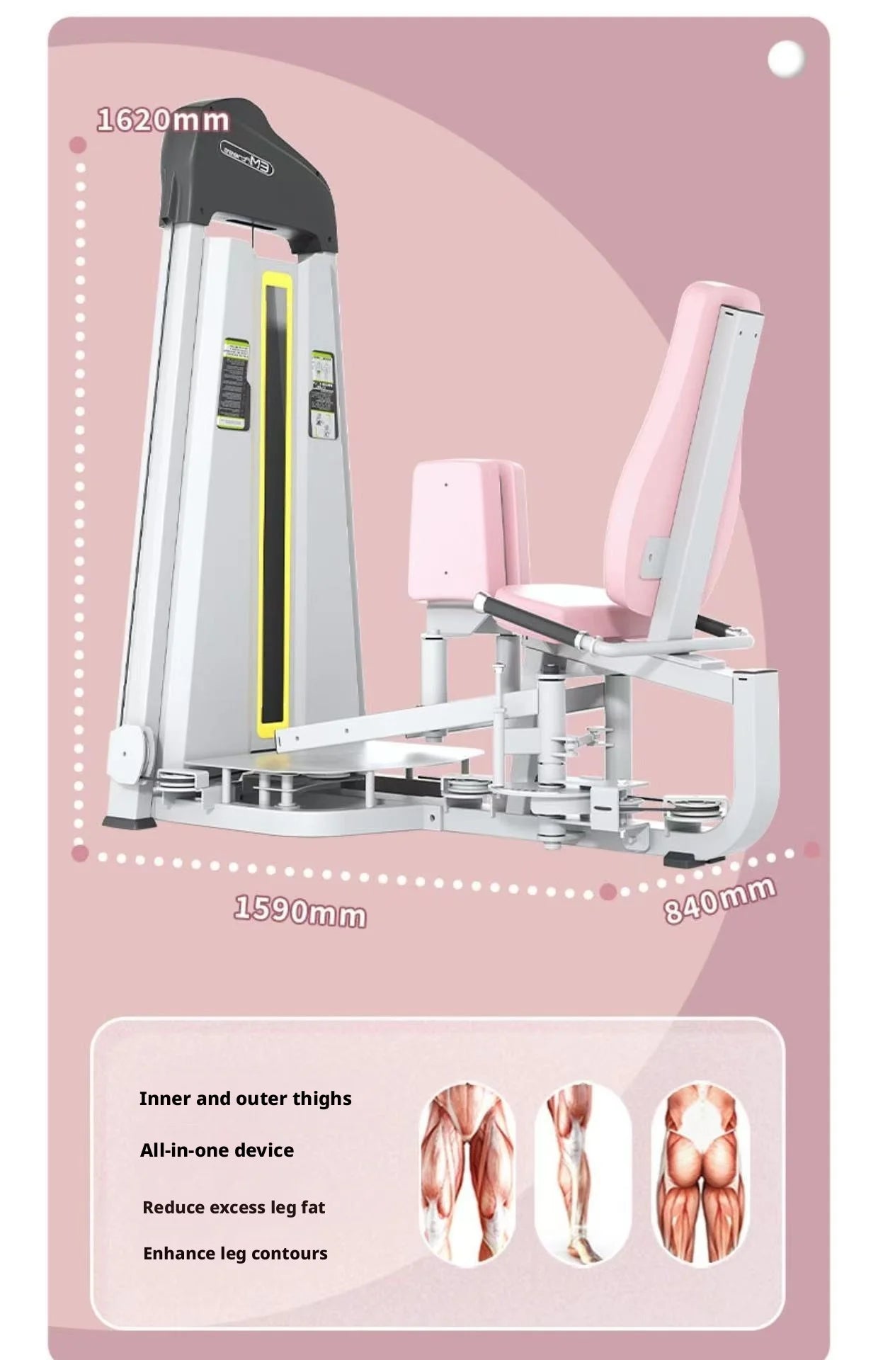 Women Body Shaping Gym Equipment Combo | Hack Squat, Hip Thrust, Leg Abductor Adductor, Lat Pulldown Trainer