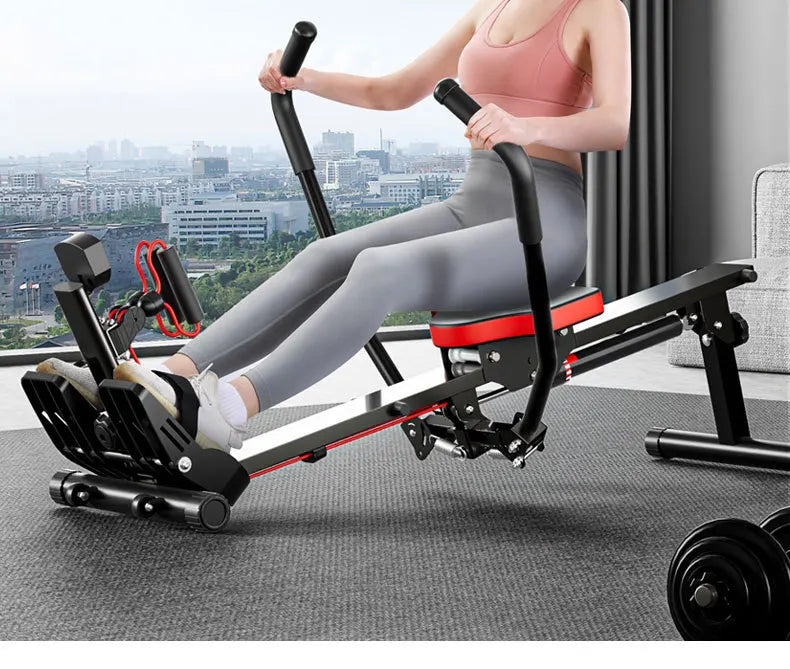 Hydraulic Rowing Machine Resistance Adjustable Rower for Home Gym Full Body Workout Fitness Exercise Equipment