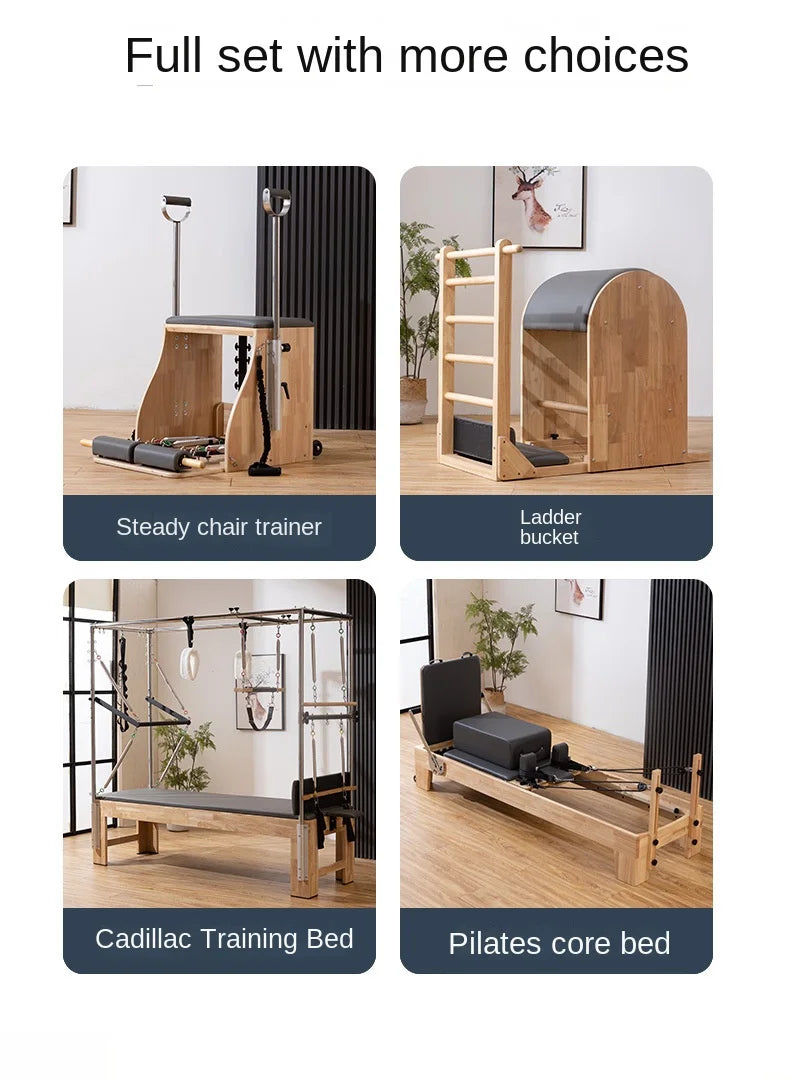 Foldable Pilates Reformer Bed Home Yoga Core Training Bed Large Body Shaping Fitness Equipment
