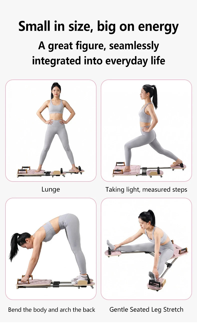 Core Training Ab Roller Machine with Sliding Plates & Resistance Handles, Multifunctional Home Gym Equipment for Abdominal, Glut