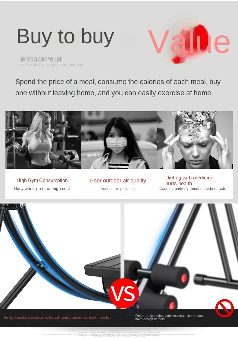 Abdominal Trainer Waist Shaping Machine, Portable Abdominal Crunch Workout Equipment, Home Gym Waist Belly Fitness Trai
