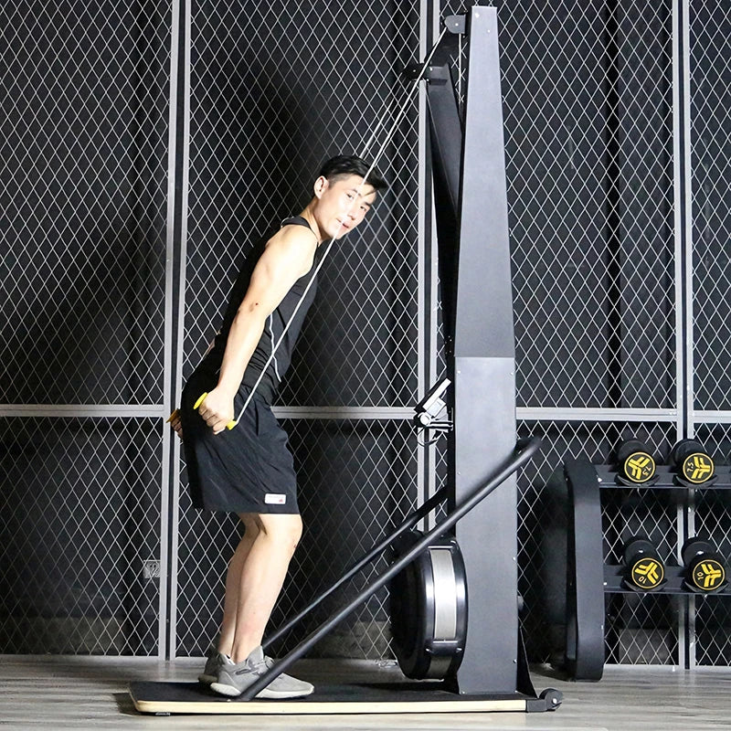 Air Drag Ski Simulator Machine Indoor Ski Trainer Gym Fitness Equipment Ski Exercise Training Machine For Home Workout