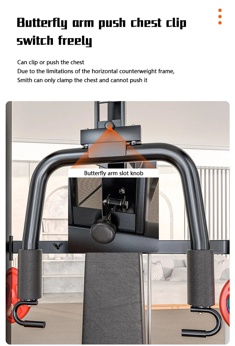 Multi Functional Smith Machine, Large Comprehensive Trainer, Home Fitness Equipment, Squat, Gantry, Bird, Bench, Push Stand