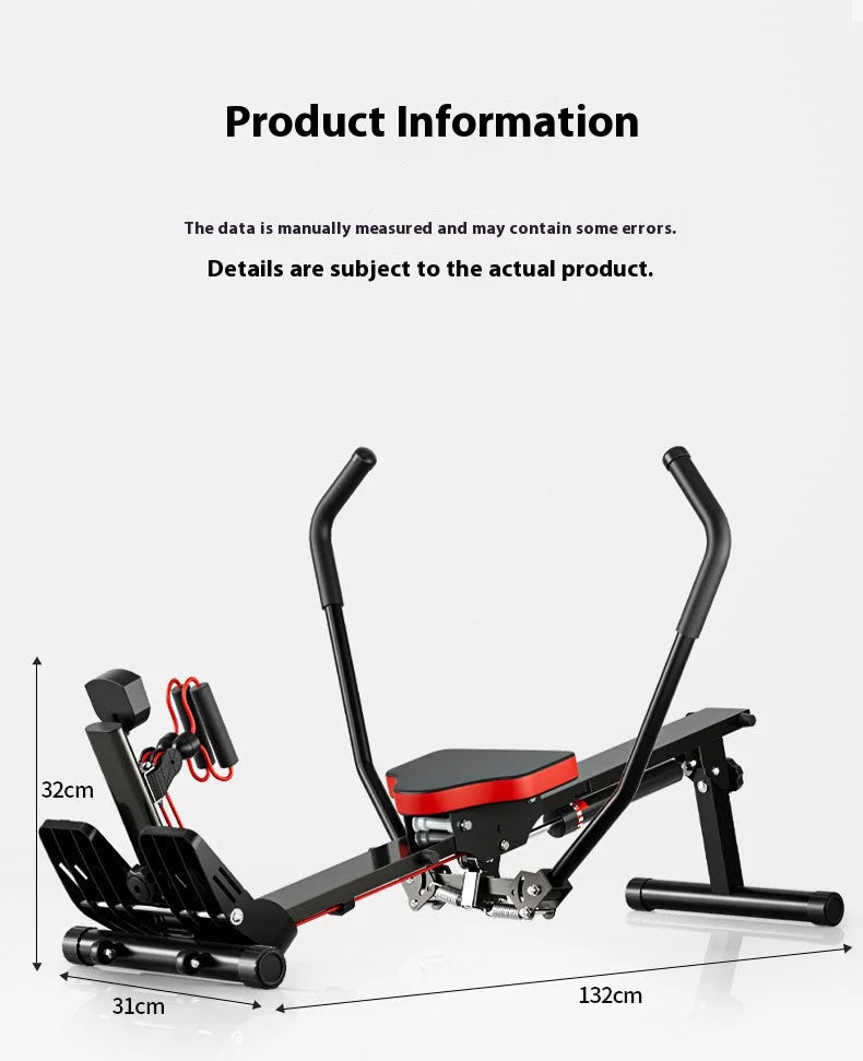 Hydraulic Rowing Machine Resistance Adjustable Rower for Home Gym Full Body Workout Fitness Exercise Equipment
