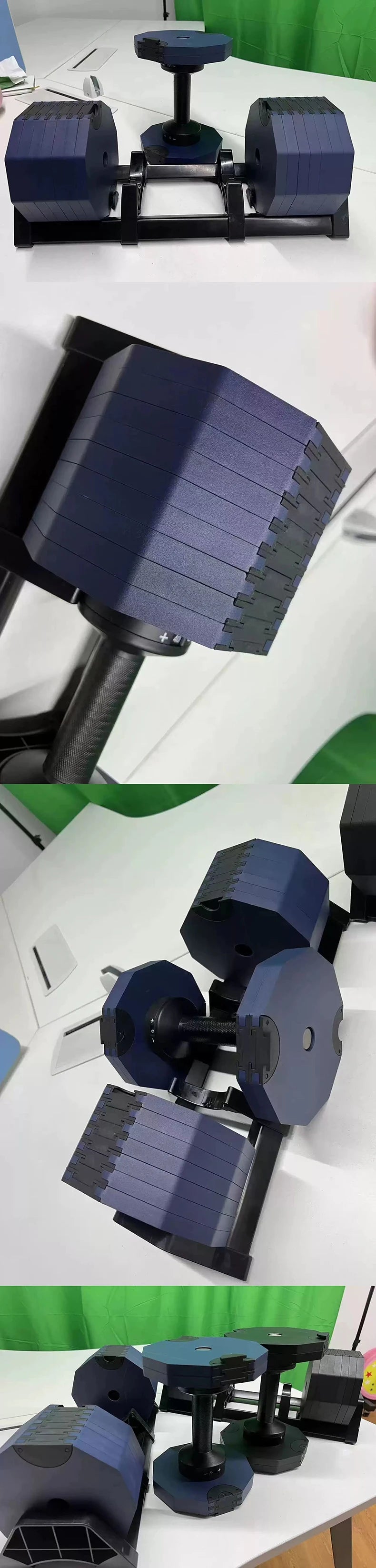 Adjustable Fast Adjust Dumbbell 30-35kg with Storage Rack Compact Full Body Home Strength Training Equipment
