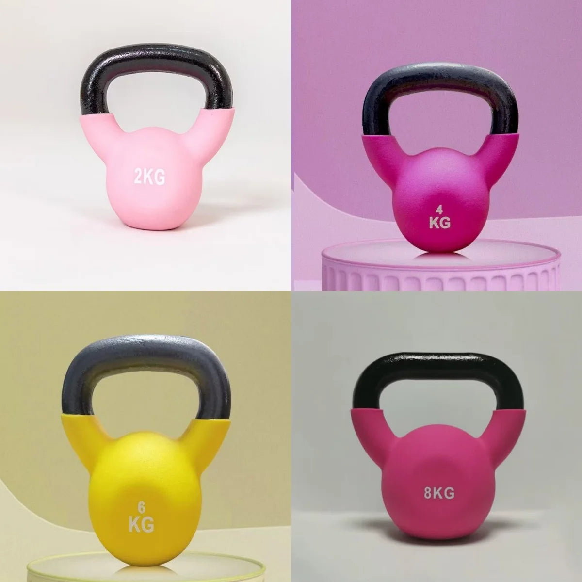Adjustable Neoprene Kettlebell Competition Grade Coated Gym Home Fitness Weight Lifting Strength Training Equipment Men Women