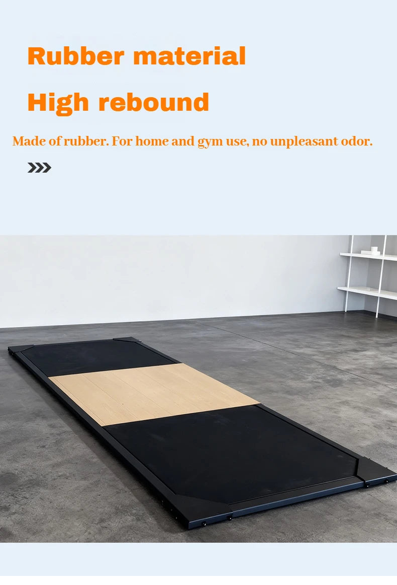 Weightlifting Platform with Shock Absorbing Rubber Pads, Deadlift Squat Training Floor Mat, Home Gym Equipment