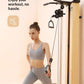 Wall Mounted Cable Pulley Machine with Pull Up Bar, Lat Pulldown Bench, Home Gym Strength Training Equipment