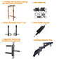 Foldable Wall Mounted Squat Rack with Pull Up Bar, Adjustable Steel Home Gym Power Rack Space Saving Weight Lifting Station
