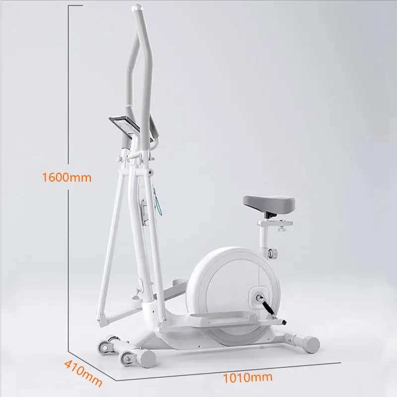 Home Use Elliptical Machine with LCD Monitor, Compact Magnetic Cross Trainer for Cardio Fitness Training