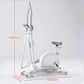 2 in 1 Elliptical Exercise Bike Foldable Cardio Trainer Indoor Fitness Machine with LCD Monitor for Home Gym
