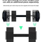 Single octagonal 1kg incrementing all-steel detachable dumbbell, adjustable, space-saving.