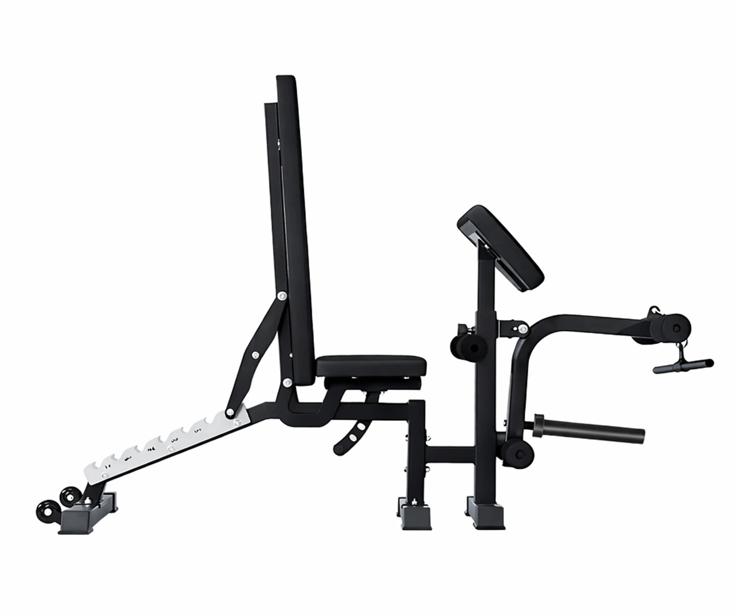 Multi-Function Adjustable Weight Bench with Leg Developer and Preacher Curl Attachment Home Gym Fitness Equipment