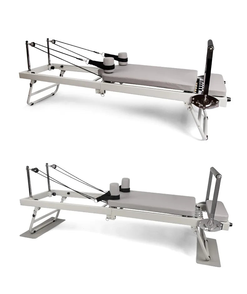 Foldable Pilates Reformer Machine Home Gym Equipment Yoga Bed Resistance Bands Full Body Workout Trainer