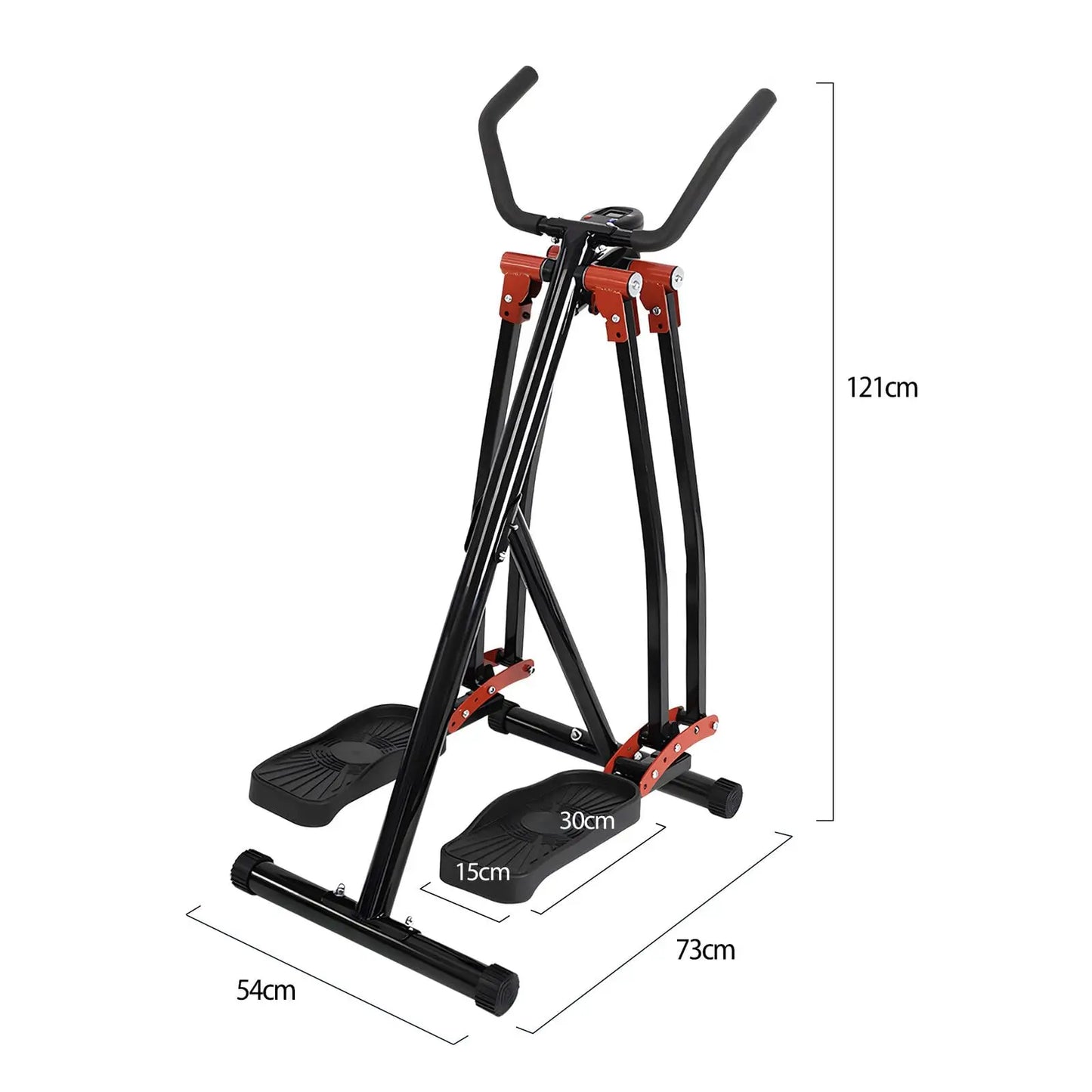 Air Walker Exercise Machine Indoor Glider Elliptical Trainer with LCD Display Home Gym Fitness Equipment for Full Body Workout W