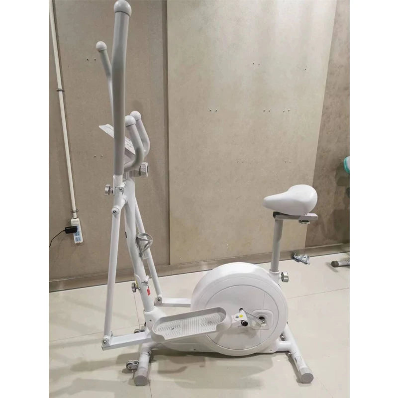 Home Use Elliptical Machine with LCD Monitor, Compact Magnetic Cross Trainer for Cardio Fitness Training