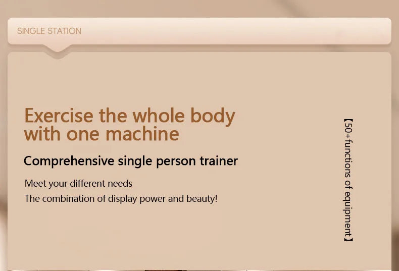 Home Single Station Gym Machine Multi-Functional Weight Training System For Full Body Strength Workout