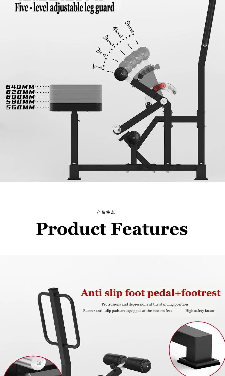Commercial Grade Seated Leg Curl Machine, Adjustable Leg Extension & Hamstring Trainer for Home Gym Strength Training