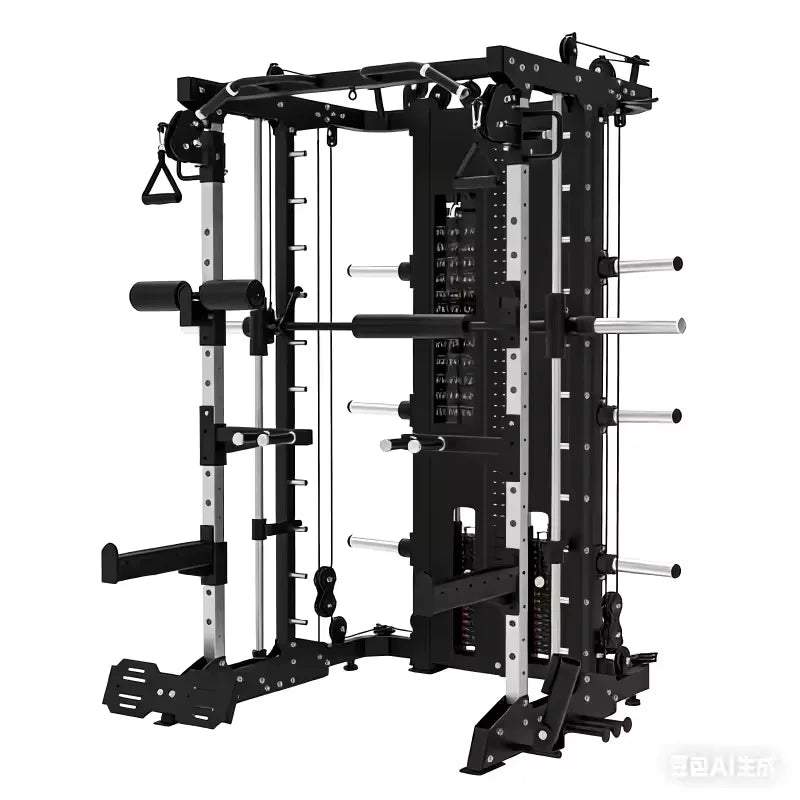 Multifunctional Smith Machine Cable Crossover Trainer Commercial All-in-One Gym Equipment Full Body Strength Training Fitness Ma