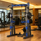 Multi-Function Smith Machine with Cable Crossover, Home Gym Power Rack with Pull-Up Bar & Lat Pulldown, Total Muscle Training St