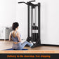 Compact Home Gym Cable Machine with Weight Stack Pull Up Bar Foldable Chest Fly Arm Lat Pulldown Strength Training Equipment