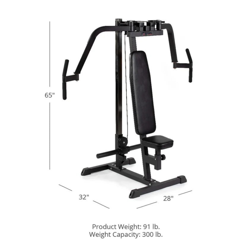 Heavy Duty Pec Deck & Rear Delt Fly Machine, Adjustable Weight Stack Chest and Back Trainer for Home & Commercial Gym